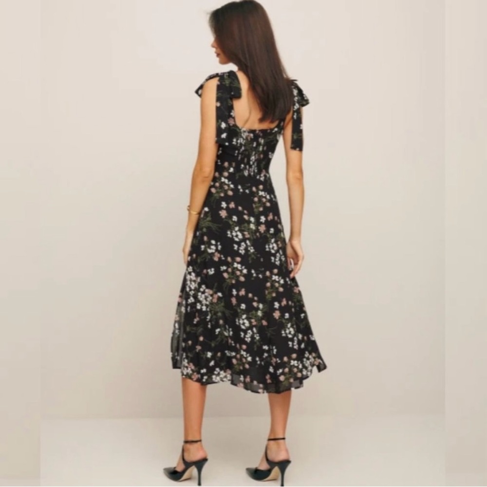 Reformation Twilight dress in Sagittarius black